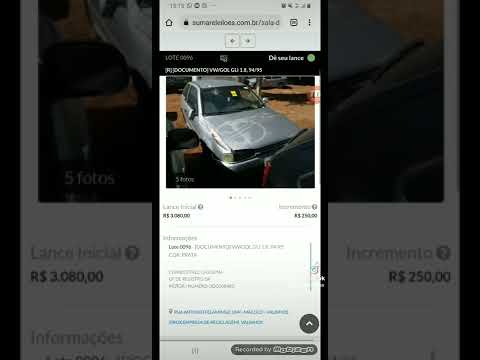 Primeiro carro adquirido pelo canal,Leilão realizado pela Sumaré leilões