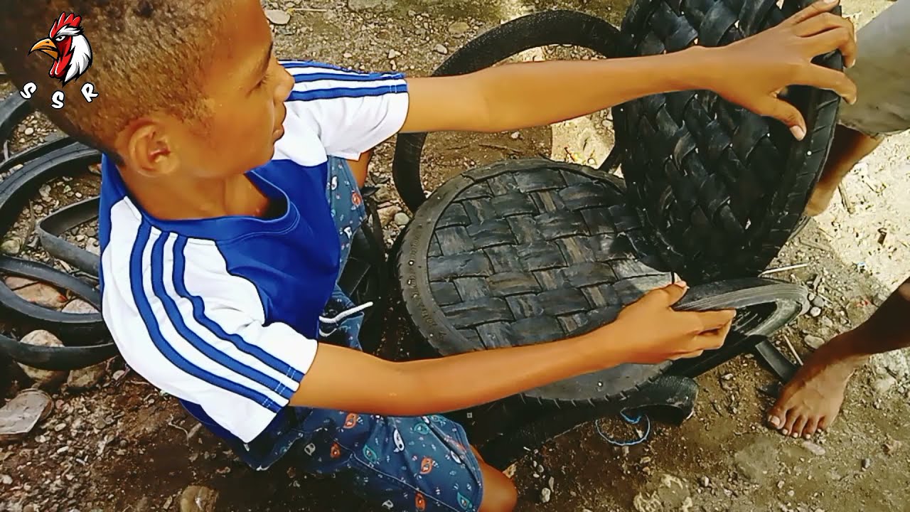 Cara Membuat Kursi Dari Ban Bekas ll The process of making chairs from used tires