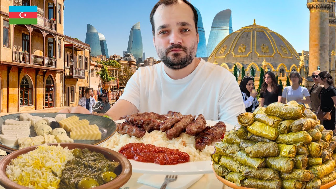 AZERBAIDJAN: FALSA BOGATIE si CAZARI DE DOI BANI! SARMALE, DONER, PLOV si MULTA MANCARE ORIENTALA