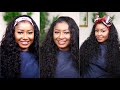 OMG, NO LACE?! THIS LOOKS LIKE REAL NATURAL HAIR! BEST HAIDBAND WIG |  UNice Hair