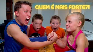 Quem é o mais forte dos Ninja Kidz? Irmãos vs Irmãs | Desafio esportivo para crianças