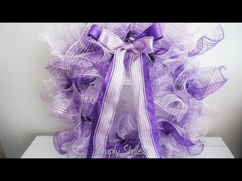 DIY: Ruffle Scrunch Spring Deco Mesh Wreath || Quick and Easy