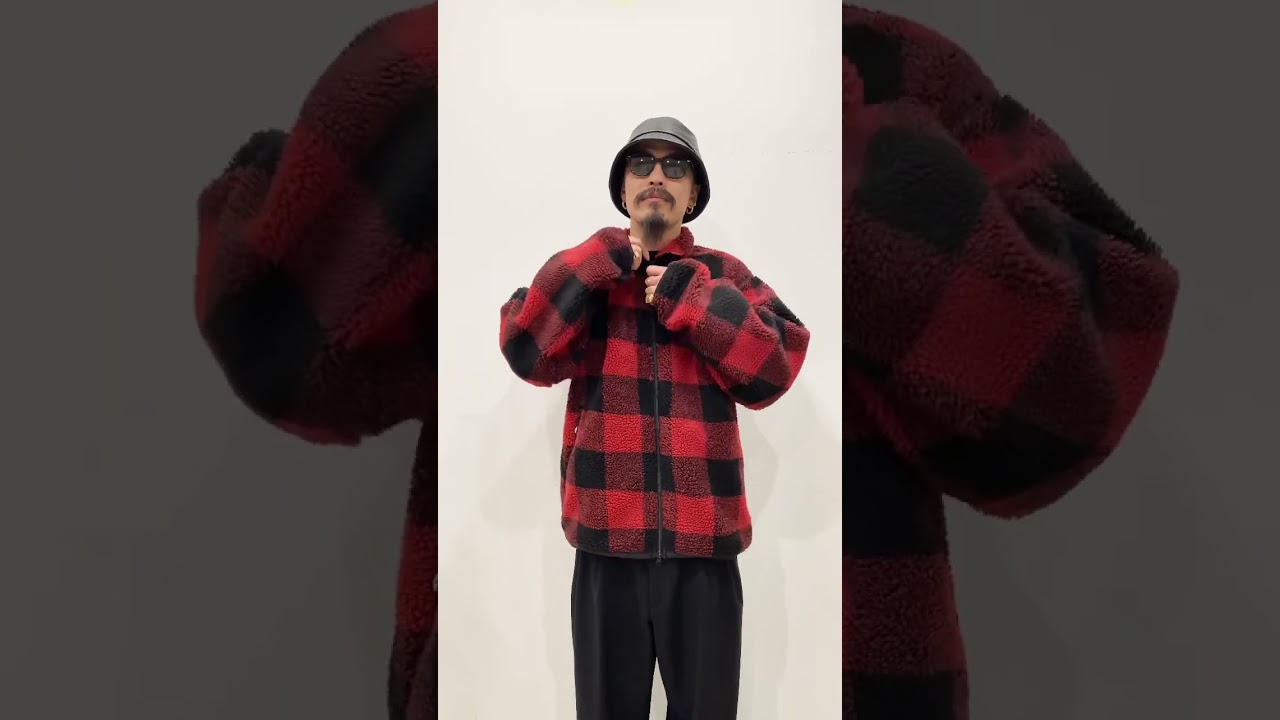 2024.12.12】CHALLENGER / BUFFALO PLAID BOA JACKET -Red- - YouTube