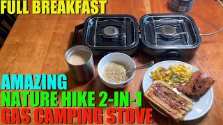 Naturehike 2-in-1 Gas Camping Stove with Fry Pan