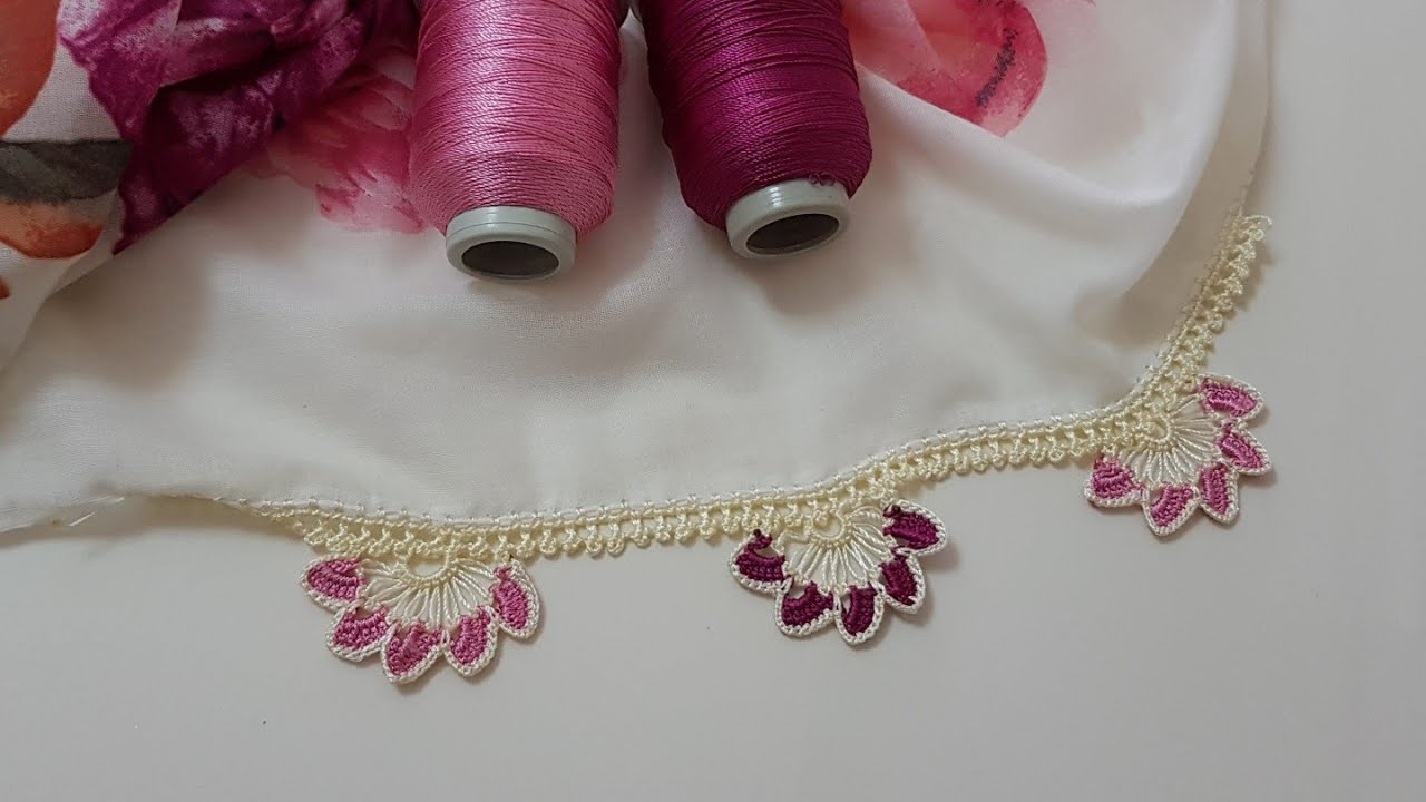 1420 Yazmama  Modelim Çok Güzel  oldu Yarım Yelpaze Tığ Oyası Yapımı