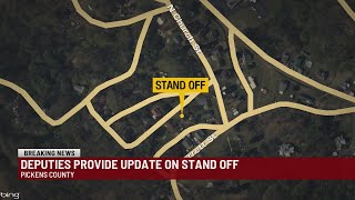 Man charged in 12-hour standoff in Pickens County