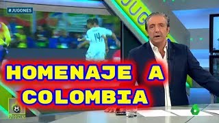 TV ESPAÑOLA hace HOMENAJE a COLOMBIA por ELIMINACION ante INGLATERRA