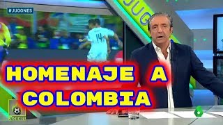 Spanish TV pays tribute to Colombia for its elimination against England.