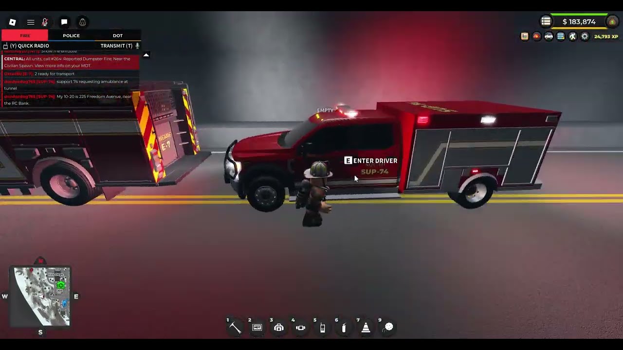 Support 74 responds to tunnel collapse- ERLC Roblox