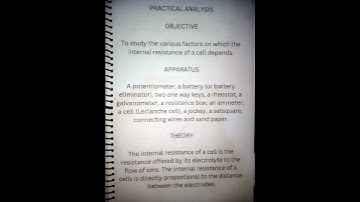 To study the various factors on which the internal resistance of a cell depends