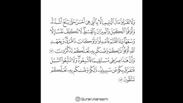 القارئ سعد الغامدي - سورة الأنعام - من الآية 152 إلى الآية 153