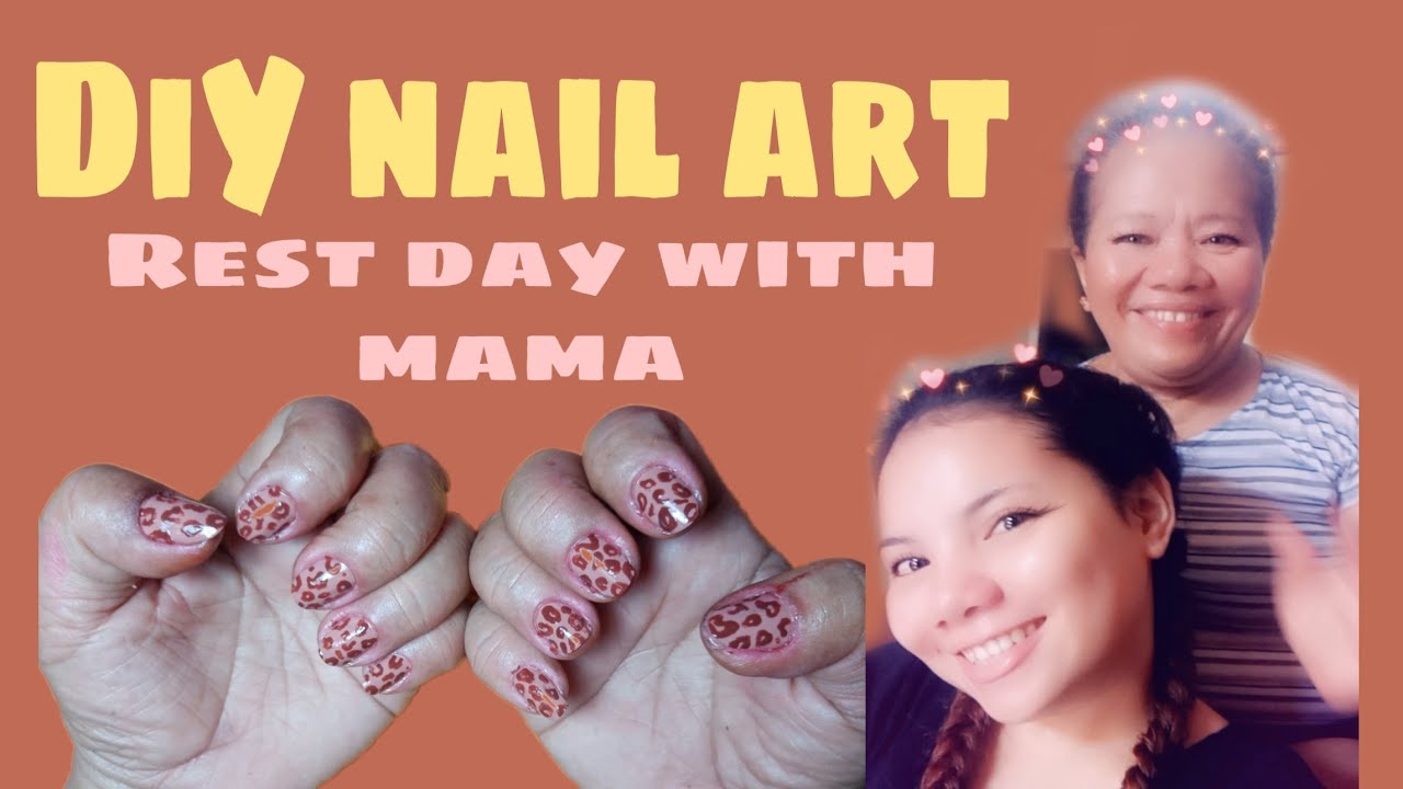 DIY NAIL ART (Manual Application) 💅 Treat for my Mom💁‍♀️ Rest Day