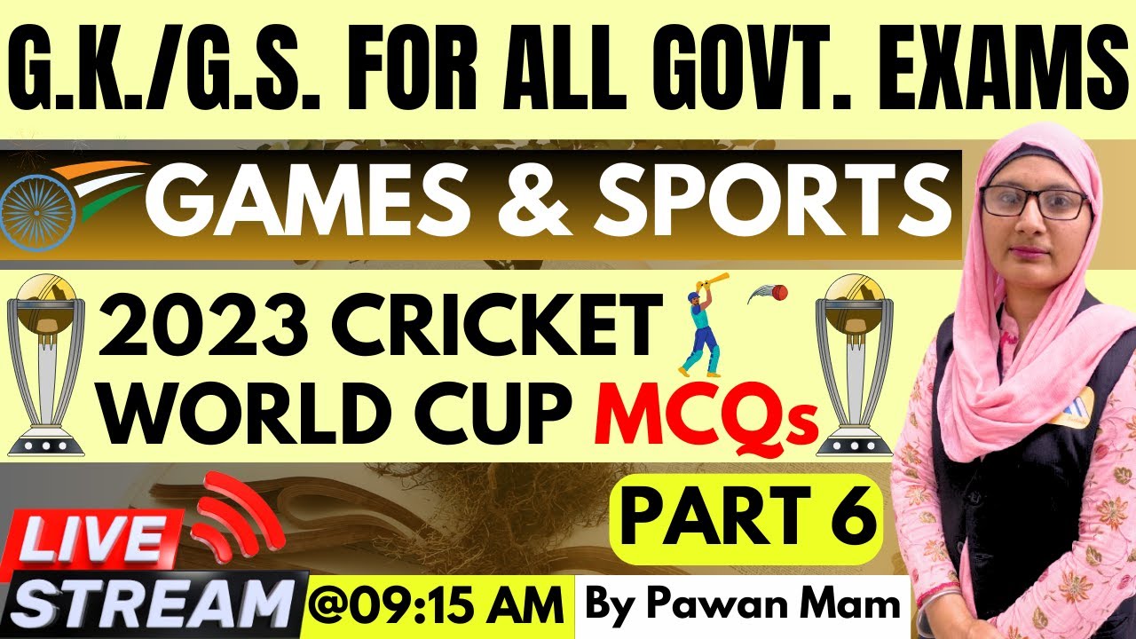 GK GS Question | Cricket World Cup 2023 | Games and Sports | GK GS for ...