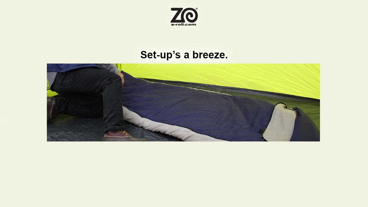 Zroll A new style of bedroll sleeping bag with air mattress for