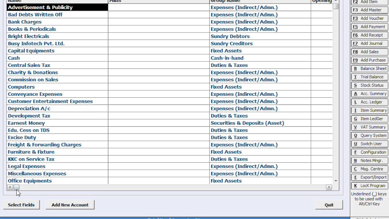 Lesson 12 - Creating Master (Account and Item) in BUSY 