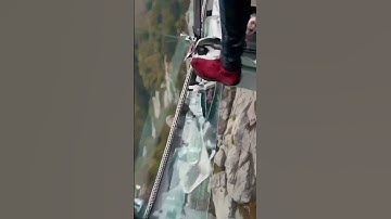 "Glass Bridge Collapses in China — Visitors Fall into a Gorge! #collapse #china #shorts"