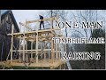 Raising our Japanese timber frame, no machines, just one mans hands, ASMR