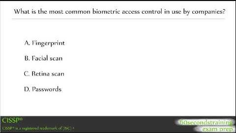 CISSP - common biometric access control