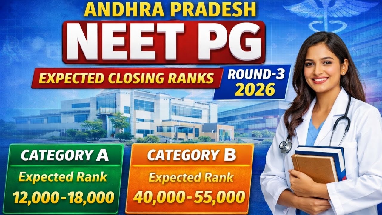 Andhra Pradesh NEET PG Expected Closing Ranks Round-3 2026 (Category A Category B Category C)