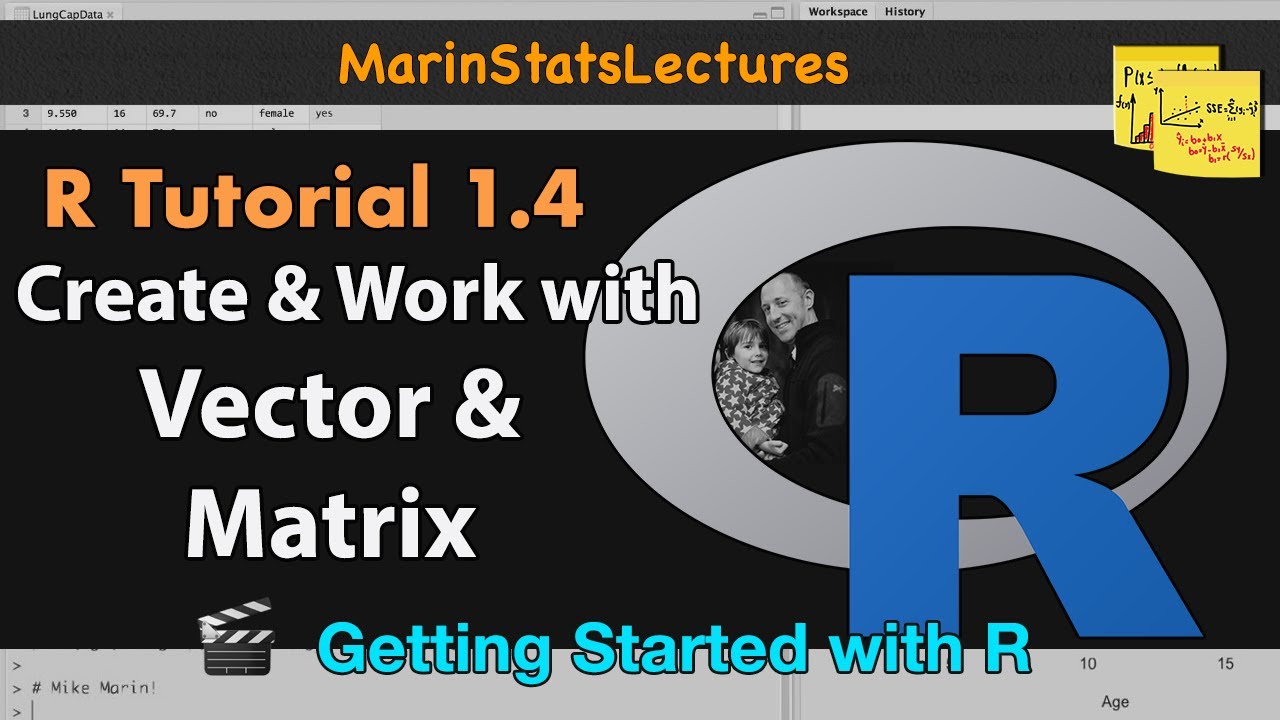 Create And Work With Vectors And Matrices In R | R Tutorial 1.4 | Marinstatslectures