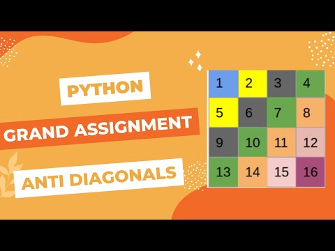Grand Assignment 3 | Anti Diagonals | python Questions| #ccbp |#nxtwaveccbp |#pythonquestions