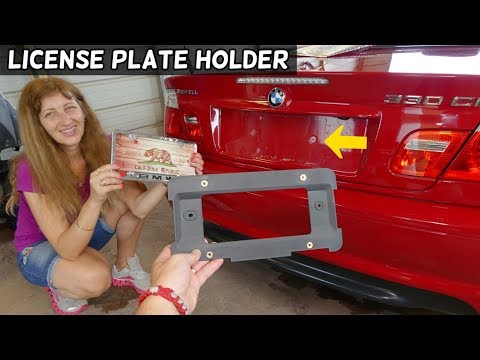 HOW TO REPLACE REMOVE STRIPPED LICENSE PLATE MOUNT ON BMW E46 E53 E83 E65 E60 E61 E85 X3 X5 Z3