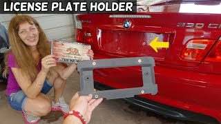 HOW TO REPLACE REMOVE STRIPPED LICENSE PLATE MOUNT ON BMW E46 E53 E83 E65 E60 E61 E85 X3 X5 Z3