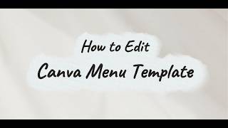 How to Edit & Print a Simple Menu Card Using Canva Template | Wedding & Dinner Party | Tutorial