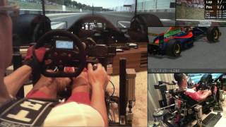 【HROK】8軸レーシングシミュレーターv4 [ヴェンチュリー・LC92] 鈴鹿　シート横Gスプリングレート変更