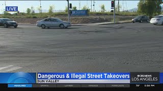 Dozens arrested after multiple street takeovers break out across San Fernando Valley