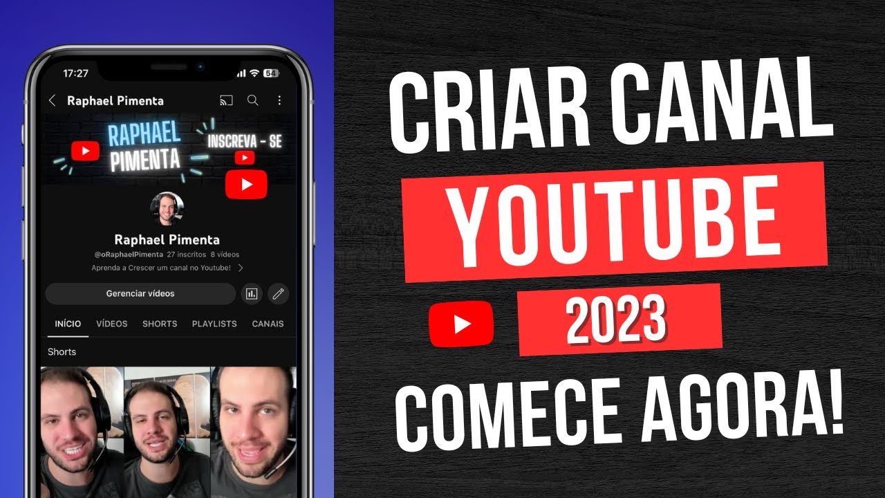 ️COMO CRIAR UM CANAL NO YOUTUBE EM 2023 PELO CELULAR | Passo A Passo ...
