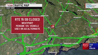 Crash involving pedestrian closes portion of Route 15 South in Westport