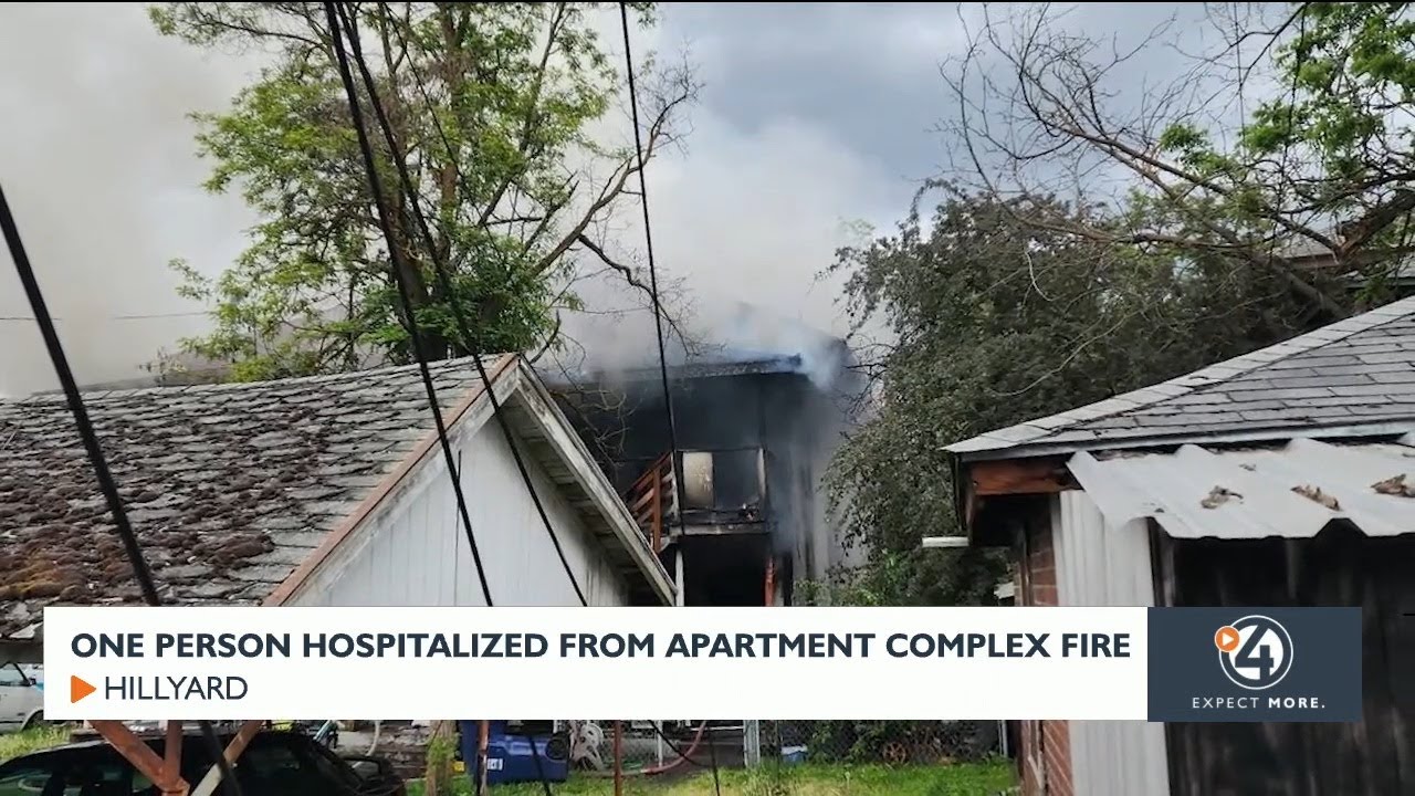 One person hospitalized from apartment complex fire - YouTube