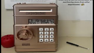 Refasy Piggy Bank Cash Coin Can ATM Bank Electronic Coin Money Bank Money Savings Box Mini ATM Coin