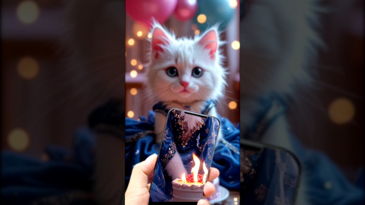 Cute Cat Birthday 🎂🐱 | Viral Kitty Celebration 2025
