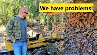 #207 Splitting wood and running into problems! Tractor supply log splitter
