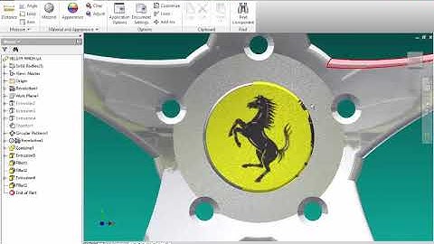 Autodesk inventor -  CREATING RIM-WHEEL FERRARI 19 inches width 9 inches
