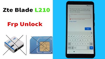 Zte Blade L210 Frp unlock/Remove Google Accounte/Gmail Lock On