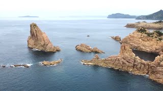 日本海の荒波を受けた浸食地形！海上アルプスと称する奇岩の並び立つ島でカゴ釣り