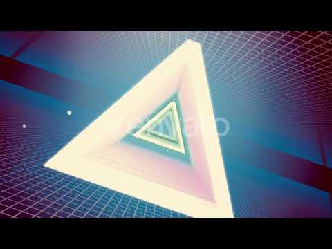 Flying Tunnel Triangle Light Retro 06 HD | Motion Graphics - Videohive template