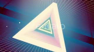 Flying Tunnel Triangle Light Retro 06 HD | Motion Graphics - Videohive template