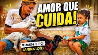 AYRA ALIMENTANDO OS CABRITINHOS DA CHÁCARA COM ADRIANO E APELIDANDO ANDRE😂