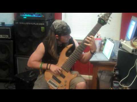 7 string bass Mowgli sweepie riff-Veil of maya