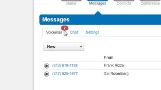 3 Messages voicemail tab