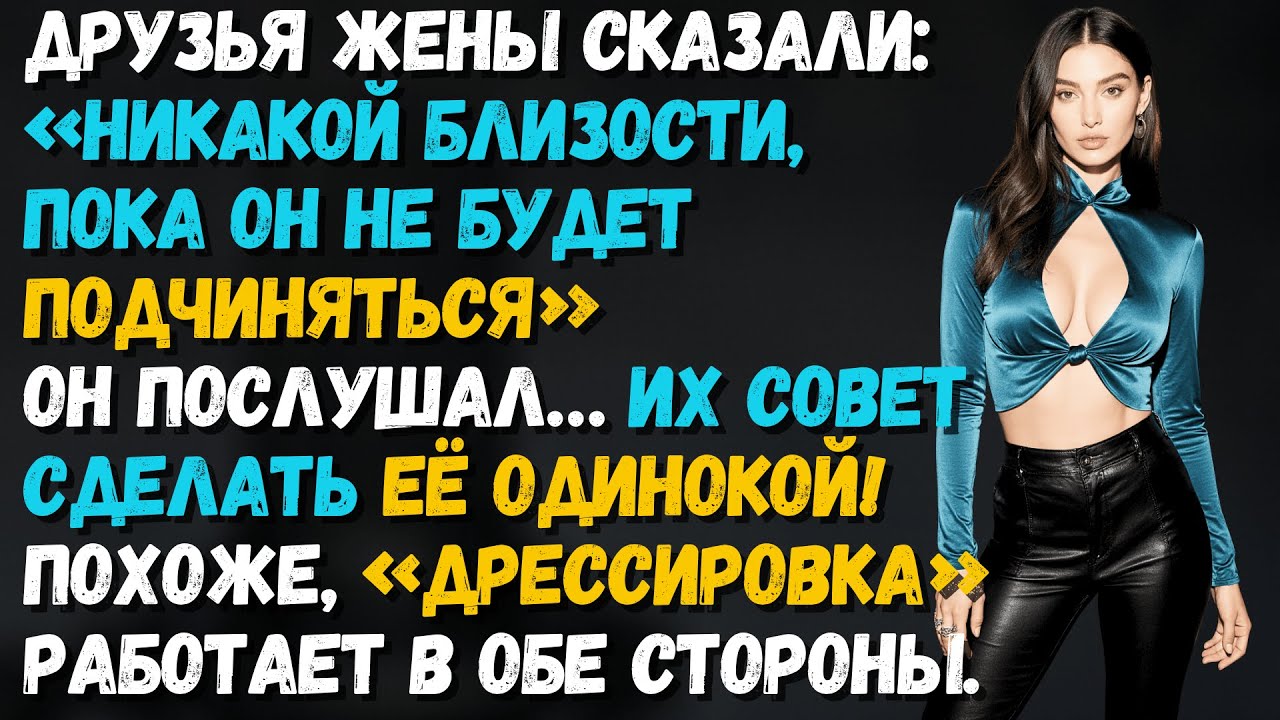 Подруги жены сказали: «Никакой близости, пока он не станет послушным». Я послушался бросил её!
