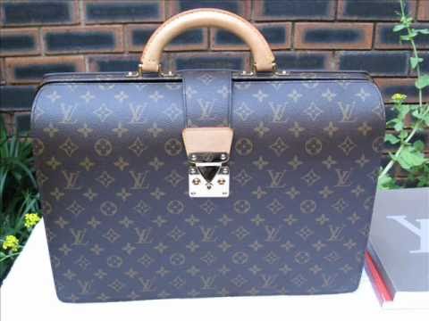 Vintage Louis Vuitton Monogram Serviette Fermoir Briefcase 16in