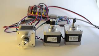 Wantai 42BYGHW609 stepper motor testing with Arduino cnc shield and GRBL with DRV8825 drives