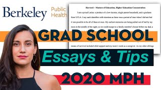 Statement of Purpose & Personal Statement: Reading Berkeley Masters of Public Health Essays & Tips