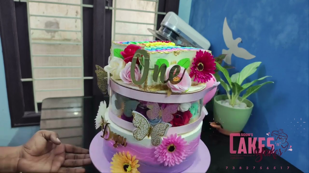 Kinetic Model Butterfly Theme Cake Making video 