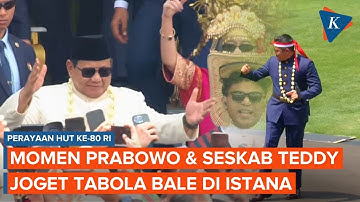 Momen Prabowo dan Seskab Teddy Ikut Joget Tabola Bale Usai Upacara HUT RI di Istana